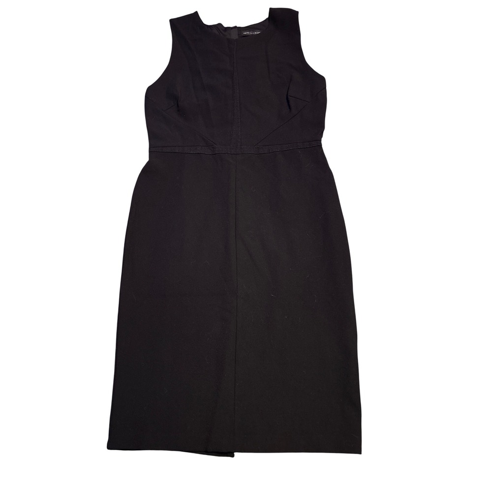 White House Black Market WHBM Black Sleeveless Sheath Dress Back Zip Size 10